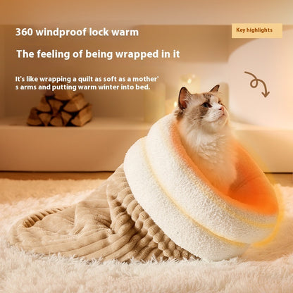 Neuer warmer Katzenschlafsack, warm und bequem